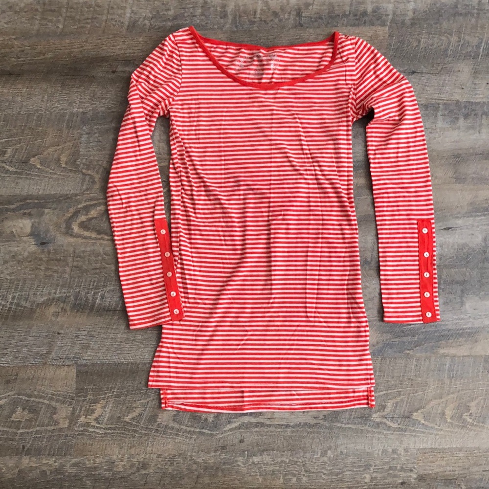 Long sleeve striped tunic